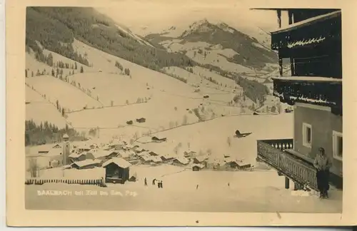 Saalbach v. 1956 Dorfansicht mit Hotel (AK1206)