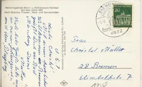 Bad Meinberg v. 1968 - 9 Stadtansichten (AK1258)