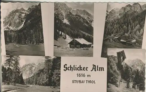 Stubai v. 1965 Die Schlicker Alm - 5 Ansichten (AK1262)