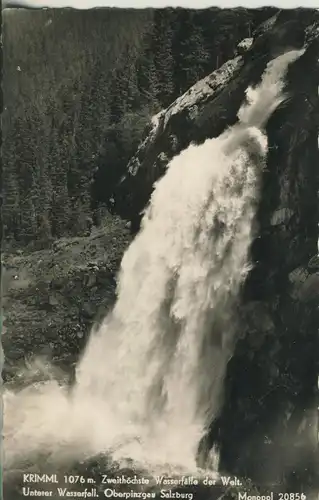Krimml v. 1961 Zweithöchster Wasserfall der Welt (AK1341)