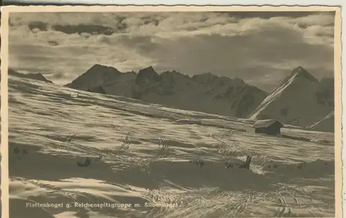 Plattenkögel g. Reichenspitzgruppe mit Silberkögel v. 1952 (AK1343)