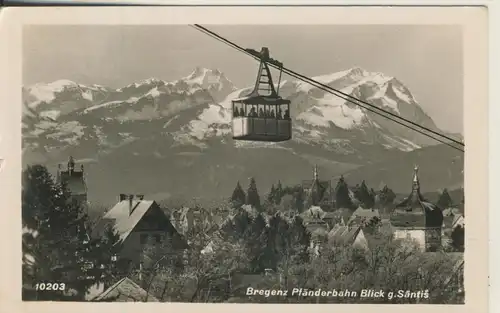 Bregenz v. 1952 Pfänderbahn mit Blick gegen Säntis (AK1367)