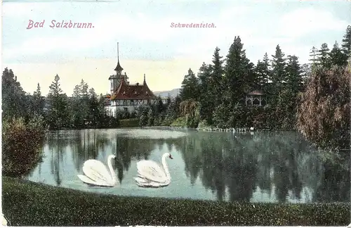 Bad Salzbrunn - Schwedenteich von 1919 (011AK) 