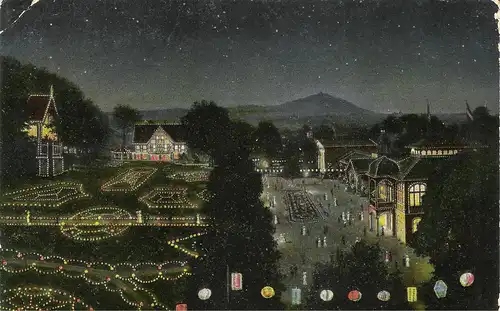 Bad Salzbrunn - Illumination der Kuranlagen von 1919 (021AK)