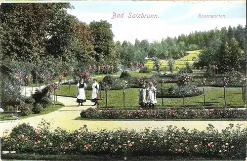 Bad Salzbrunn - Rosengarten von 1912 (028AK)