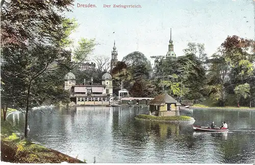 Dresden - Der Zwingerteich v. 1908 (048AK) 