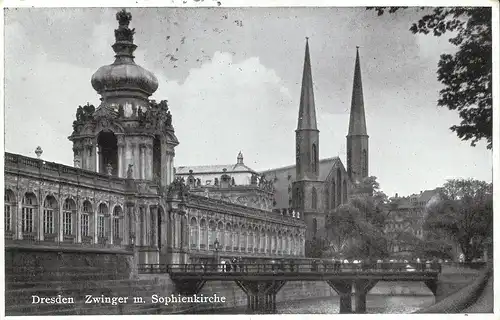 Dresden - Zwinger m. Sophienkirche v. 1940 (050AK) 