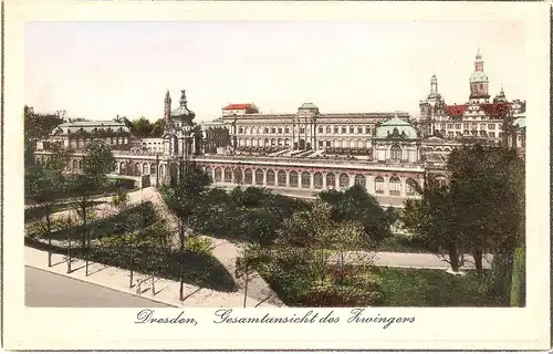 Dresden - Gesamtansicht des Zwingers v. 1910 (052AK) 