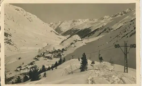 Ober-Gurgl v. 1957 Ski Gebiet mit Lift (AK1374)