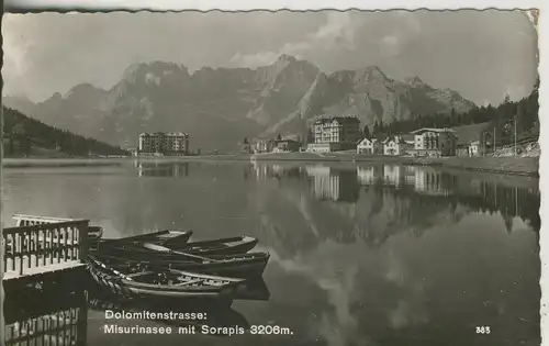 Misurinasee v. 1963 Teil-Dorf-Ansicht - Dolomitenstrasse (AK1400) 