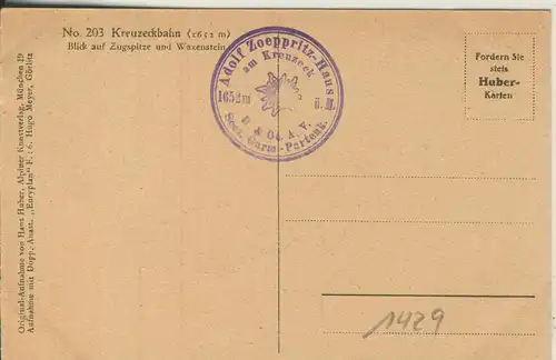 Garmisch-Partenkirchen v. 1926 Die Kreureckbahn (AK1429)