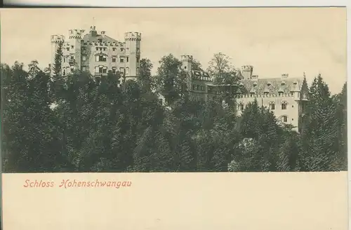 Schwangau bei Füssen v. 1904 Schloss Hohenschwangau (AK1448)