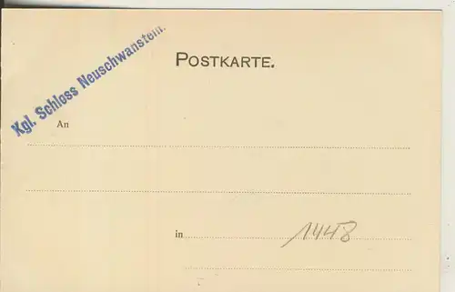 Schwangau bei Füssen v. 1904 Schloss Hohenschwangau (AK1448)