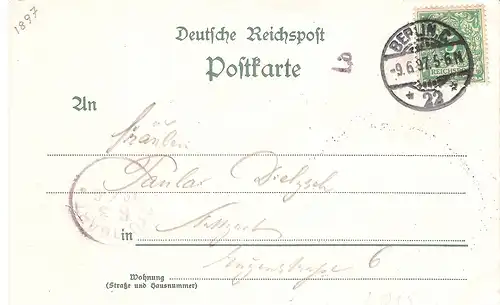 Gruss aus Berlin - 3 Ansichten von 1897 (L013AK)