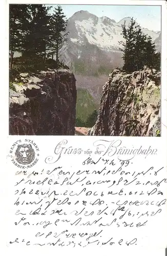 Gruss von der Brünigbahn von 1899 (L028AK)