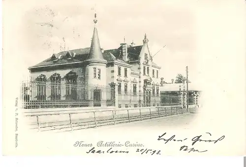 Neues Arttillerie-Casino (Saarlouis) von 1898 (L031AK) 