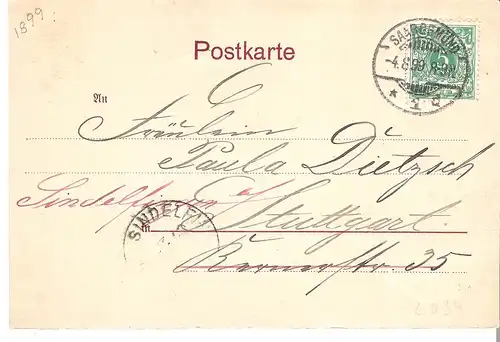 Gruss aus Würzburg - 3 Ansichten von 1899 (L033AK)