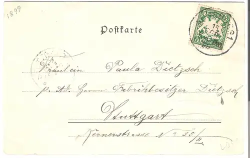 Gruss aus Augsburg - Stadtansicht von 1899 (L036AK) 