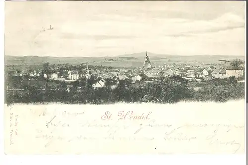 St.Wendel - Stadtansicht von 1900 (L038AK) 