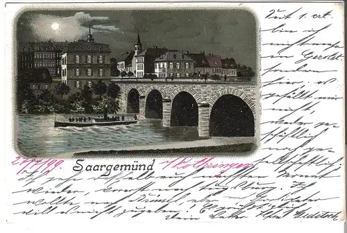 Saargemünd - Stadtansicht von 1899 (L040AK)