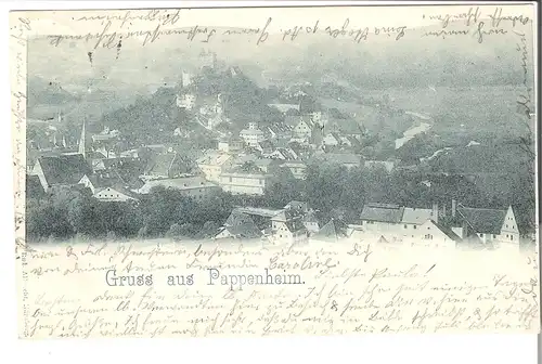 Gruss aus Pappenheim - Stadtansicht von 1899 (L044AK)