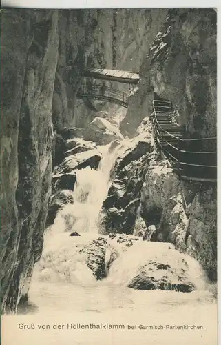 Garmisch v. 1914 Höllenthalklamm (AK1500)