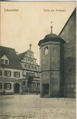 Schweinfurt v. 1913 Partie am Kirchplatz (AK1515)