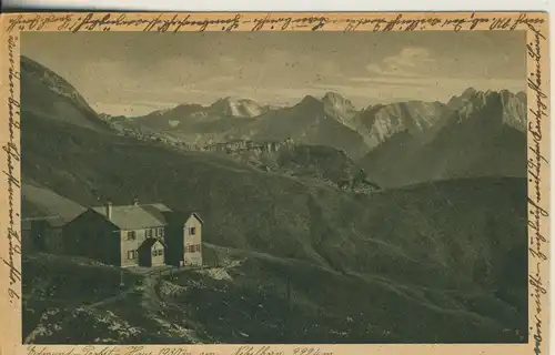 Oberstdorf v. 1924 Edmund Probst Haus mit Nebelhorn (AK1530)