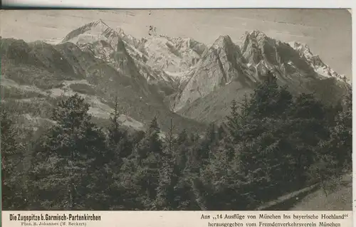 Bei Garmisch-Partenkirchen v. 1925 Die Zugspitze (AK1533)