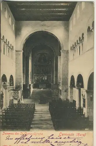 Gernrode v. 1906 Inneres der St. Cyriacikirche (AK1542) 