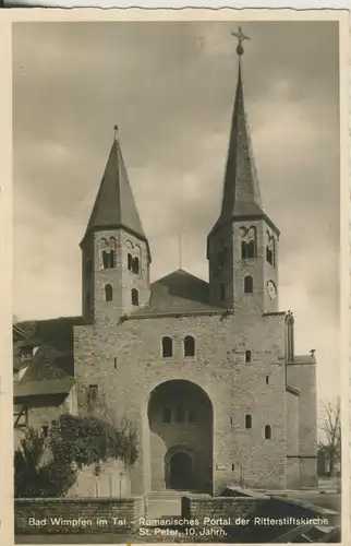 Bad Wimpfen v. 1934 Portal der Ritterstiftskirche (AK1567)
