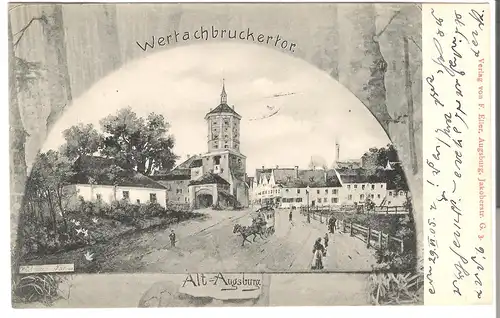 Alt-Augsburg - Wertachbruckertor von 1905 (L051AK)