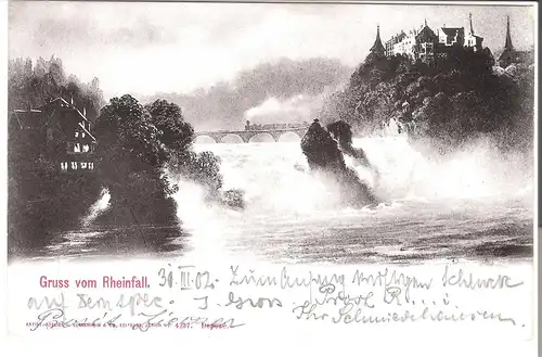 Gruss vom Rheinfall- von 1902 (L067AK)
