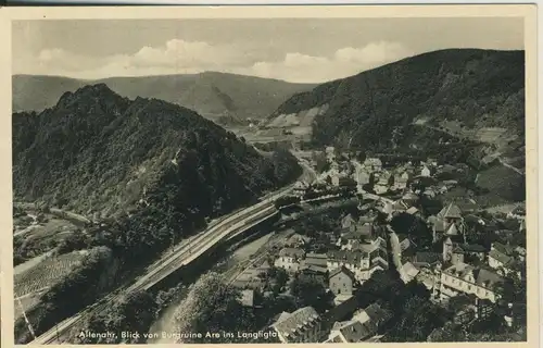 Altenahr v. 1953 Blick von der Burgruine Are ins Langfigta (AK1580)