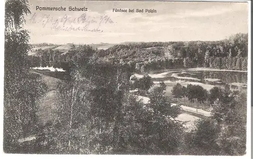 Pommersche Schweiz - Fünfsee bei Bad Polzin von 1925 (061AK) 