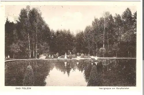 Bad Polzin- Inselgruppe am Karpfenteich von 1915 (071AK) 