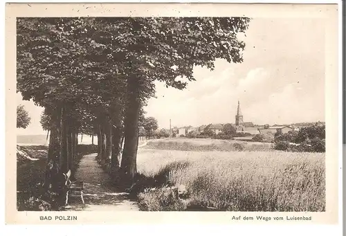 Bad Polzin - Auf dem Wege vom Luisenbad von 1915 (079AK)