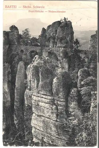 Bastei - sächs. Schweiz von 1907 (096AK)