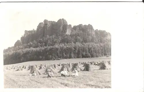 Königsstein - Wanderpause auf dem Feld - Sächs. Schweiz von 1932 (099AK) 