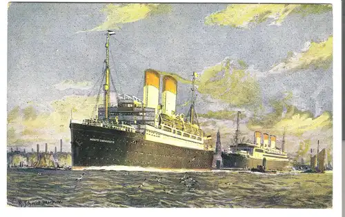 Unser neues Motorschiff \\\"Monte Sarmiento\\\" von 1920 (AK3611)