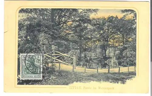 Zittau , Partie im Weinaupark v. 1910 (103AK)