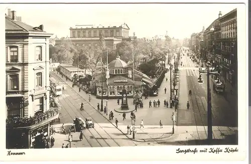 Hannover - Georgstraße mit Kaffee Kröpcke v. 1920 (128AK) 