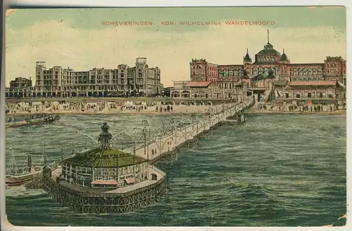 Scheveningen v. 1925 Kon. Wilhelmina Wandelhoofd (AK1902)