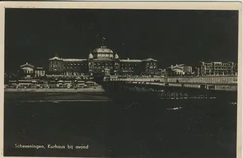 Scheveningen v. 1946 Kurhaus bij avond (AK1922) 