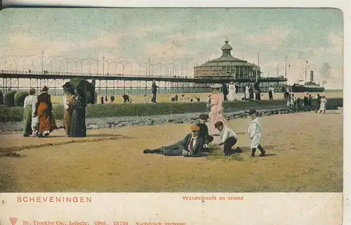 Scheveningen v. 1905 Wandelhoofd en strand (AK1979)