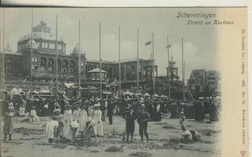 Scheveningen v. 1905 Strand en Kurhaus (AK1990)