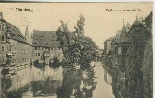 Nürnberg v. 1914 Partie an der Museumsbrücke (AK1602)