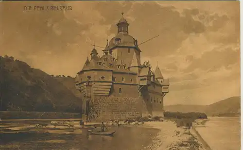 Bei Caub v. 1924 Burg (AK1612)