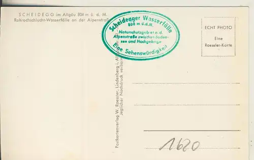 Scheidegg im Allgäu v. 1966 Die Wasserfälle (AK1620) 