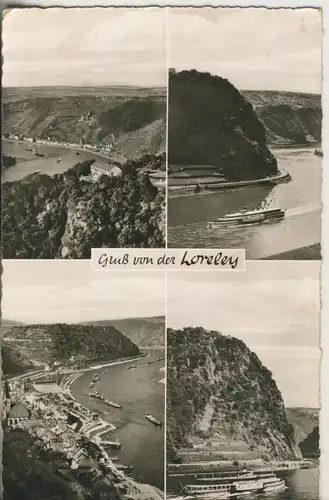 St. Goarhausen v. 1963 Loreley - 4 Ansichten (AK1625)
